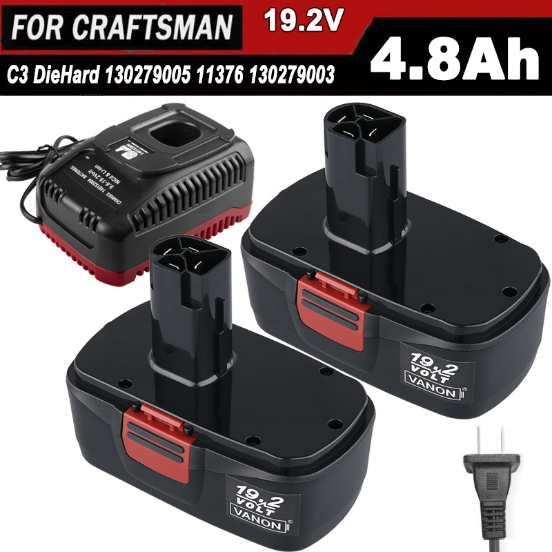 2Pack for Craftsman 19.2 Volt 11375 Battery C3 DieHard 130279005 11376 130279003