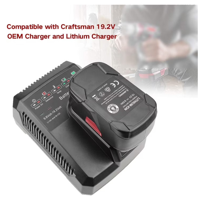19.2V C3 Battery Charger for Craftsman 19.2 Volt Battery Ni-Mh&Ni-Cd Lithium