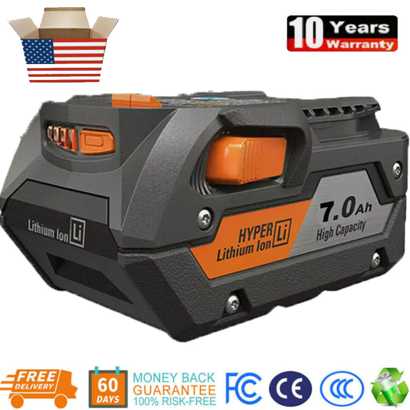 PACK for Ridgid R840085 7.0Ah Lithium Battery Rigid 18V R840087 Power Tools NEW