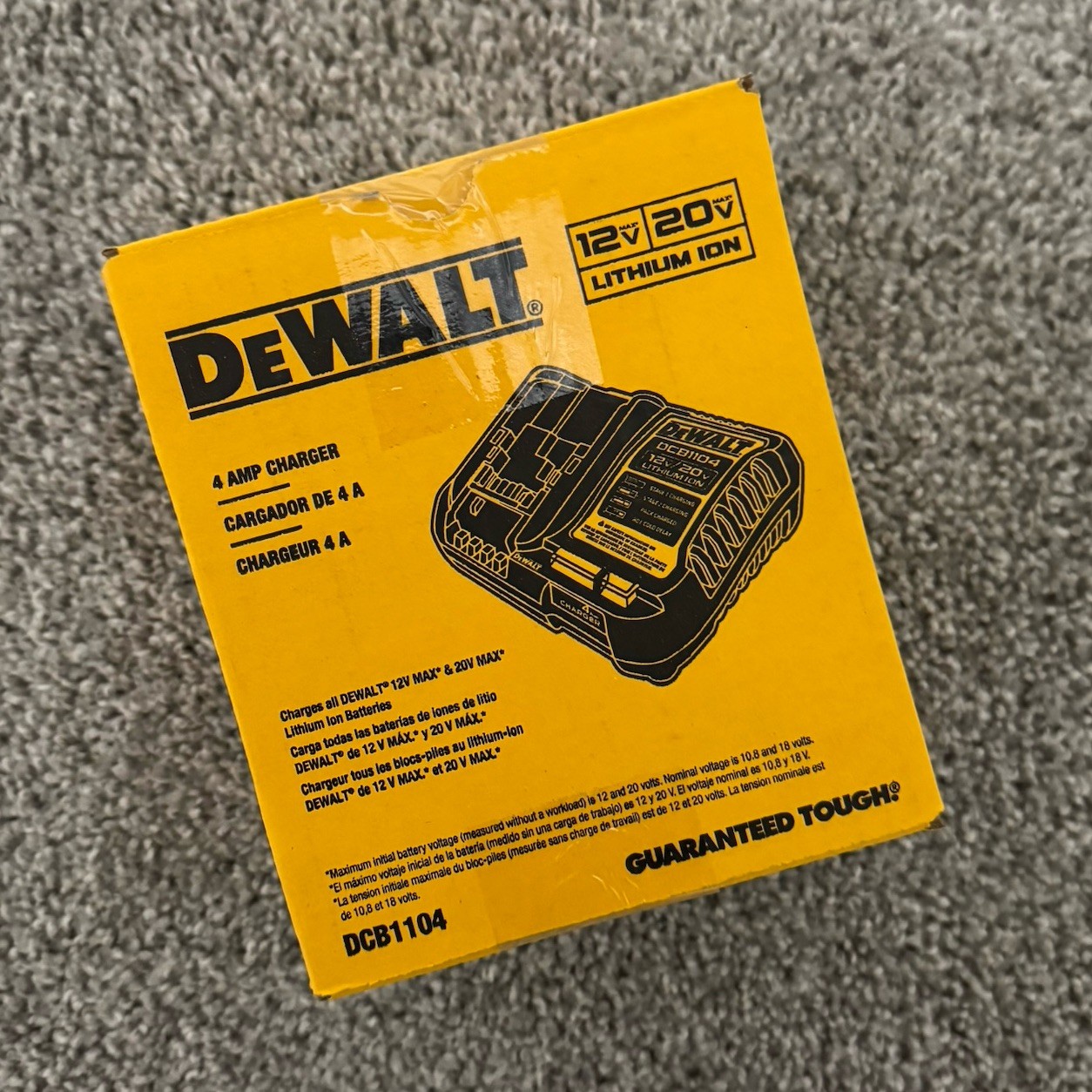 Dewalt DCB1104 12V MAX/20V MAX 4 Amp Lithium Ion Battery Charger – Black