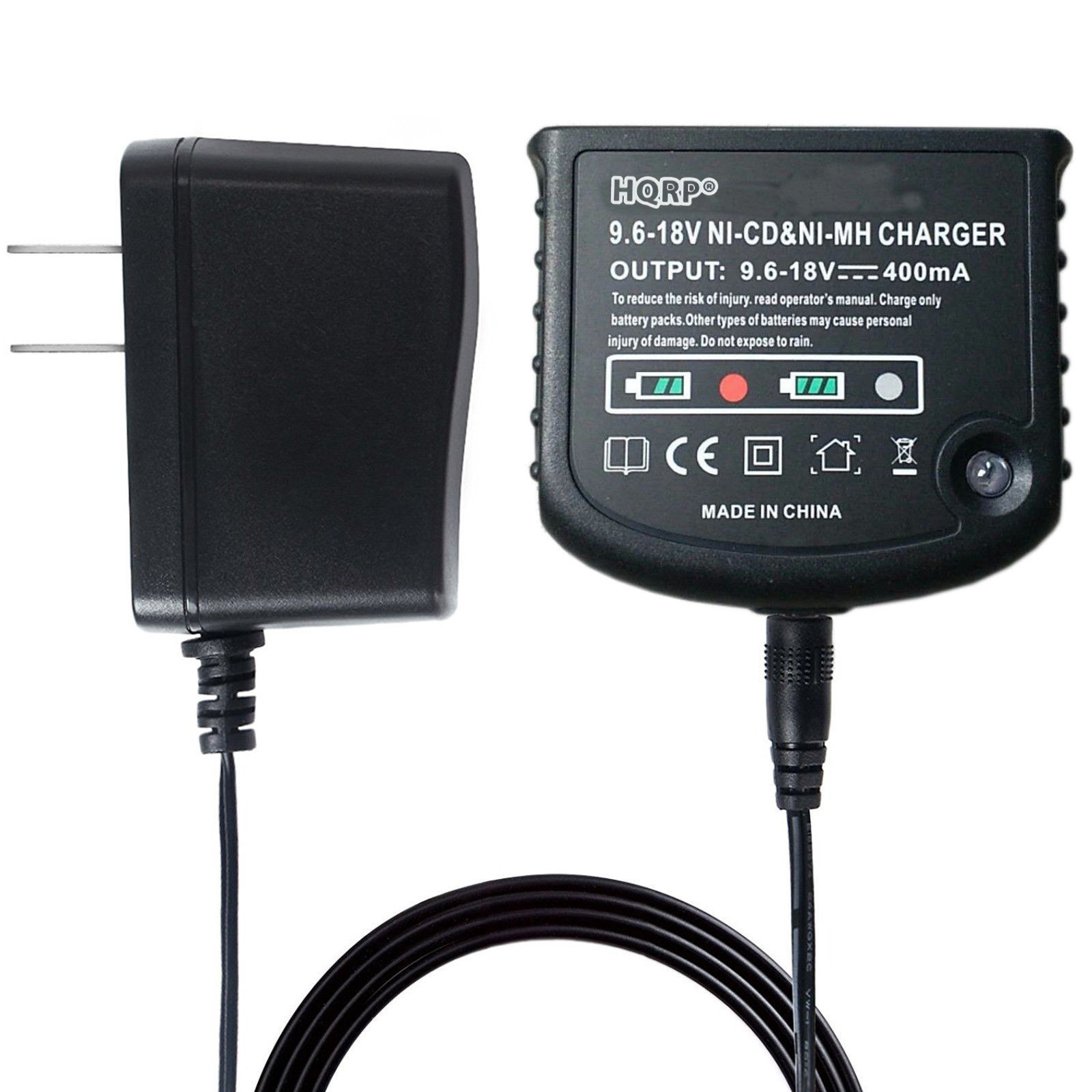 HQRP Battery Charger for Black & Decker Ni-CD & Ni-Mh 9.6V and 18V Max Batteries