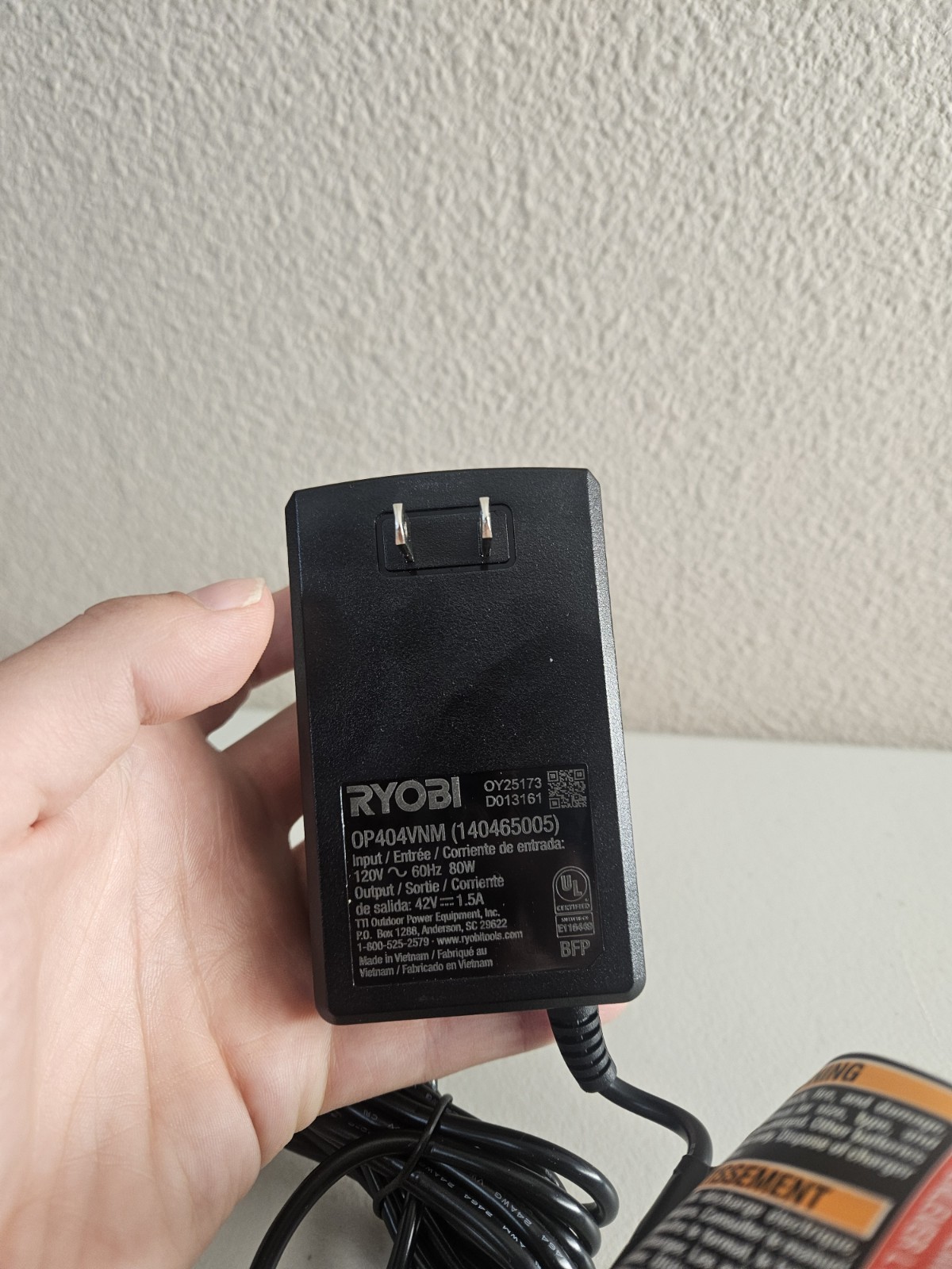 RYOBI OP404VNM 40V 40 Volt Lithium Ion Compact SLIM Battery Charger