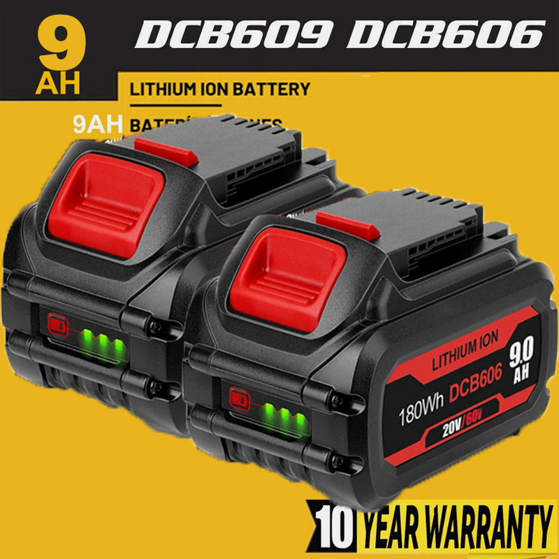 2PACK FOR DeWALT for DCB609-2 DCB606 20/60V 9Ah MAX FLEXVOLT Lithium-Ion Battery