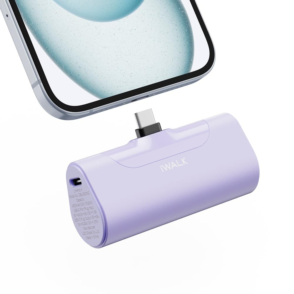 Iwalk Portable Charger For Iphone 17/16/15 Usb-C Small Power Bank 20W 4500Mah