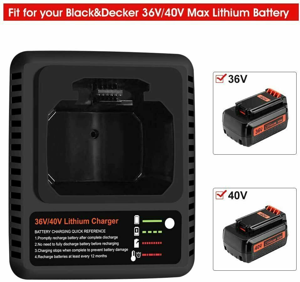 20V Replacement for Black Decker 20 Volt Lithium LBXR20 LBX20 Battery / Charger