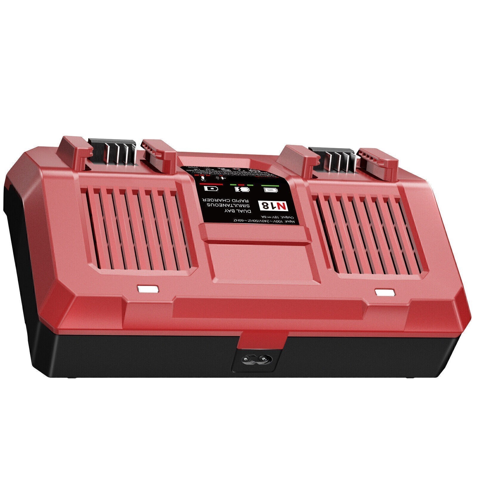 Dual Charger For Milwaukee 18V For M18 18V Dual Bay Simultaneous Rapid Charger