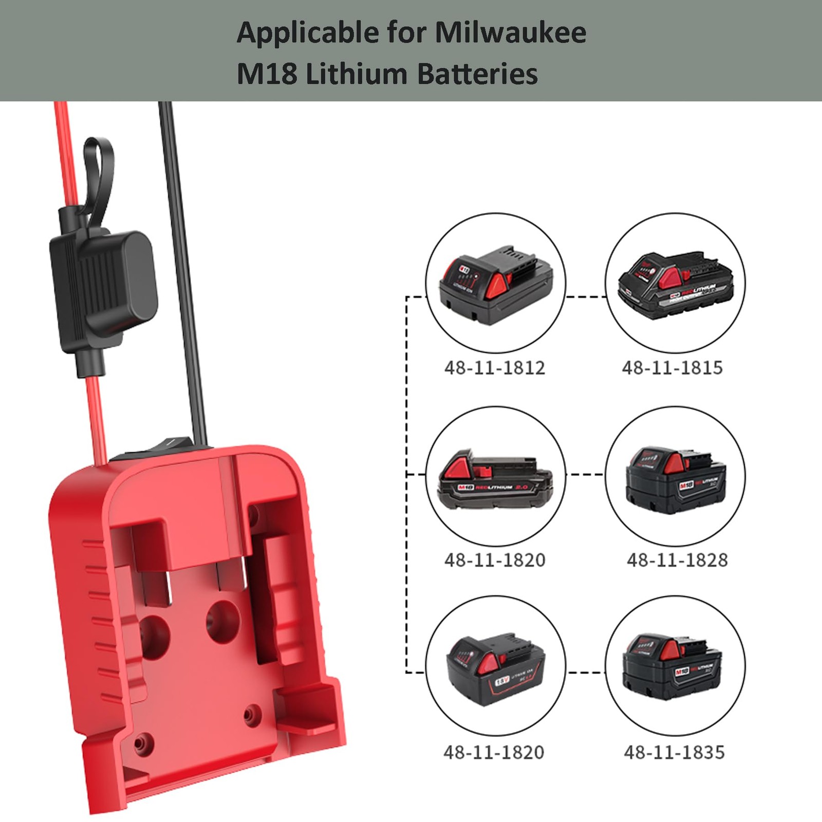 Wbeng 18V Adapter For Milwaukee M18 Battery Adapter Compatible Power Wheels