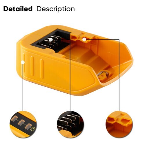 20V Max for Dewalt USB And Type C Power Source Battery Charger Adapter DCB094k