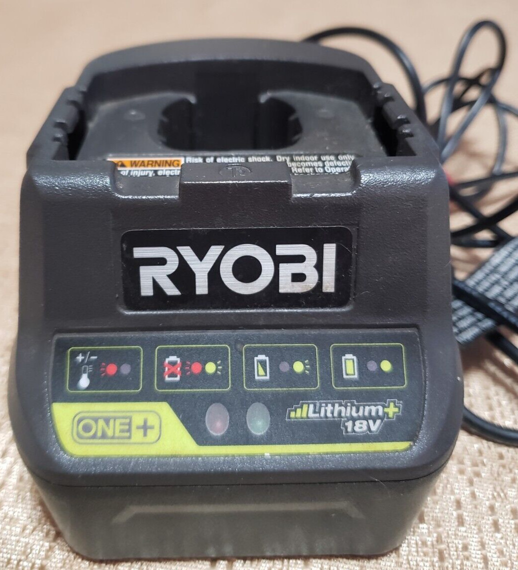 Good Used RYOBI P118B ONE+ Lithium+ 18V Class 2 Battery Charger 120V 60W