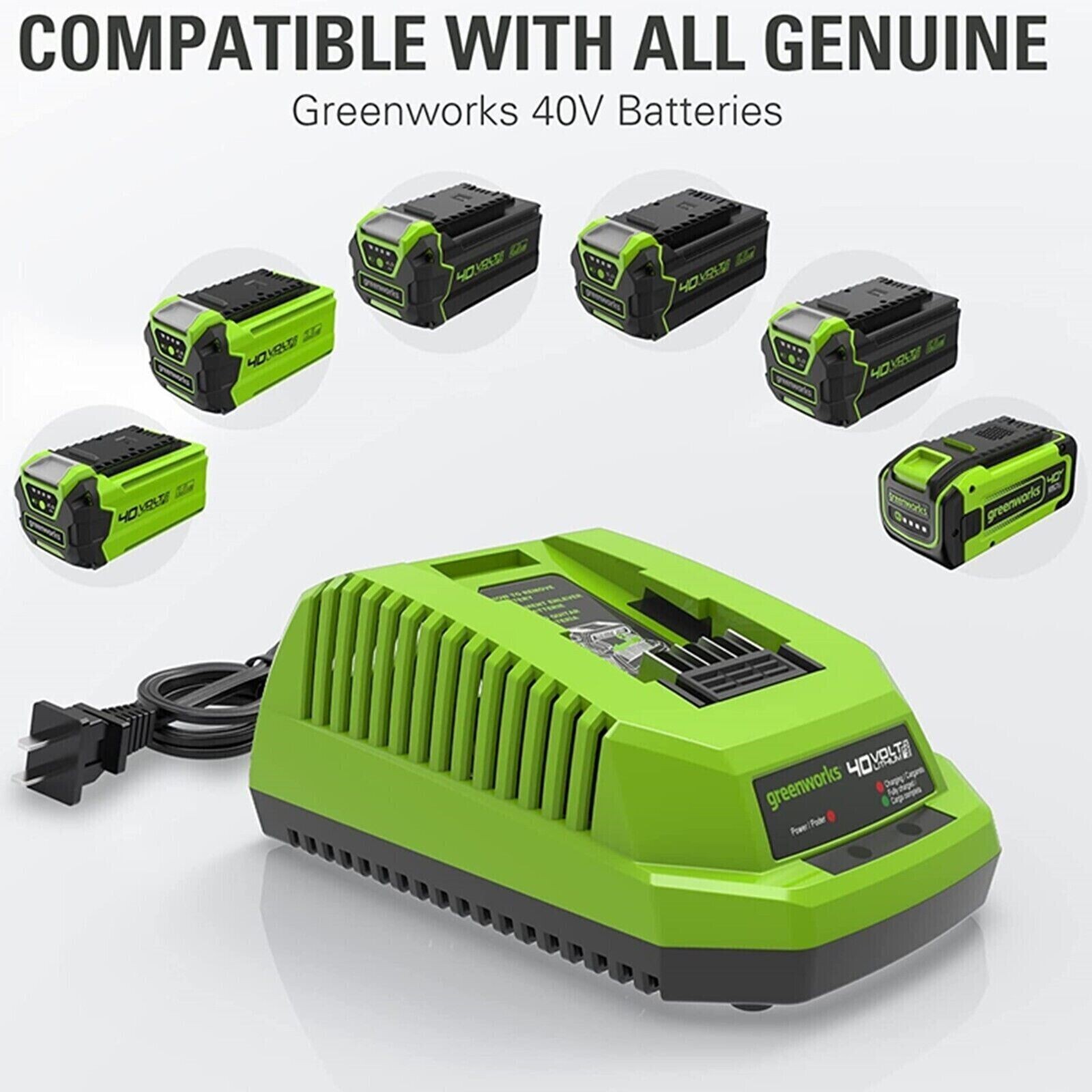 NEW 40V Charger 29482 For Greenworks 40V Battery 29472 29462 29252 22272 BAF721