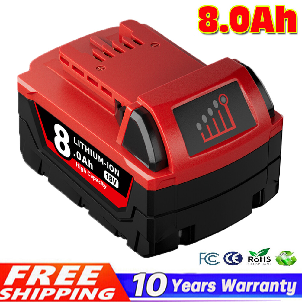 NEW For M18 Lithium ion 8.0 AH 18 Volt Extended Capacity Battery 48-11-1860 US
