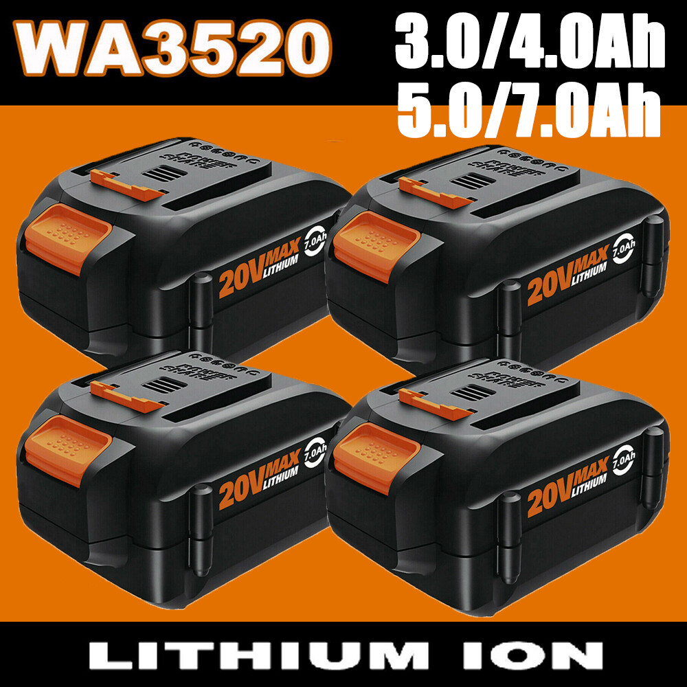 For WORX 20V MAX Extend Lithium 5.0Ah/7.0Ah Battery WA3520 WA3525 WA3575 WG155