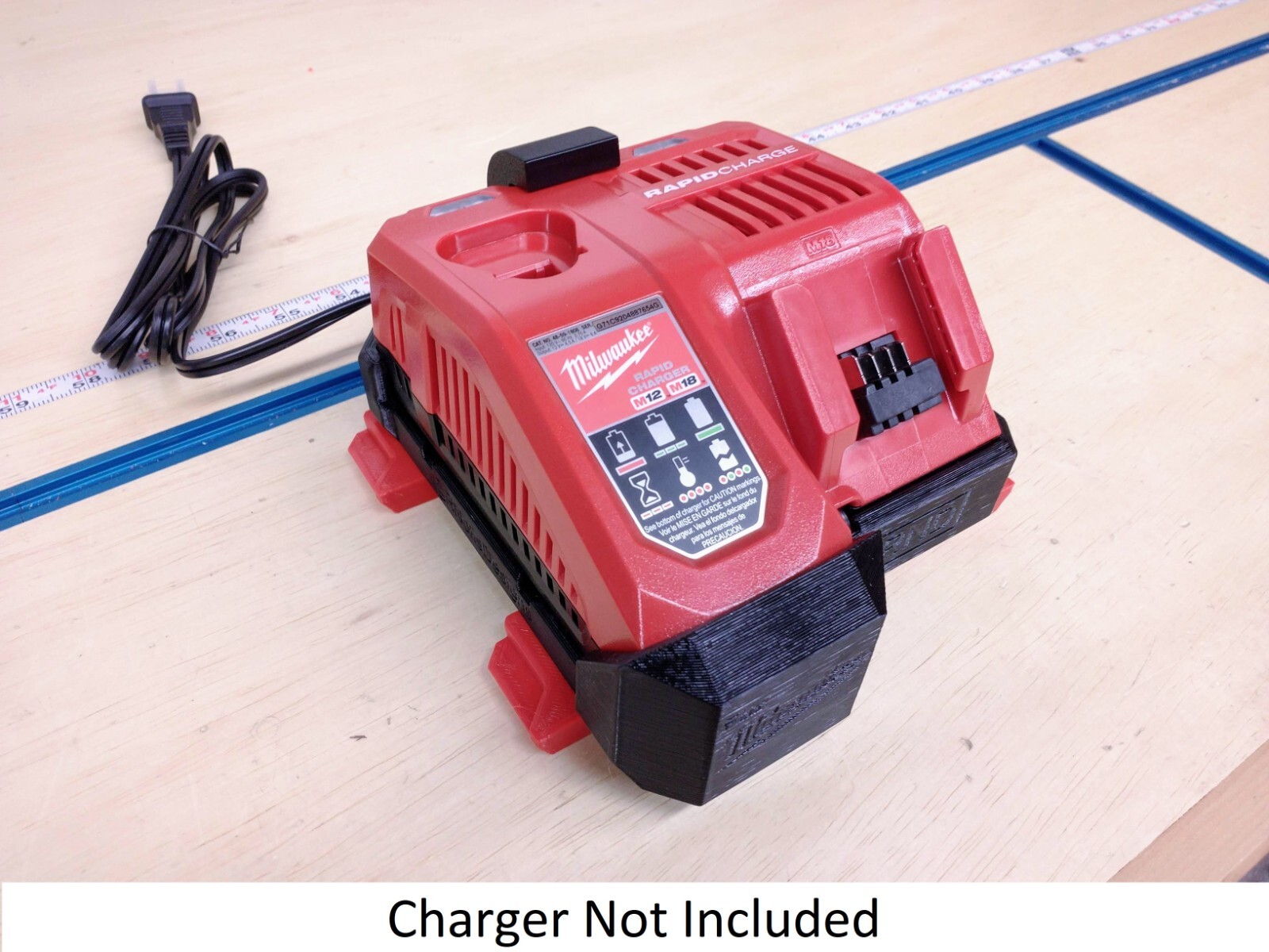 Packout Mount for Milwaukee M12 & M18 Charger (Model 48-59-1812 / 48-59-1808)