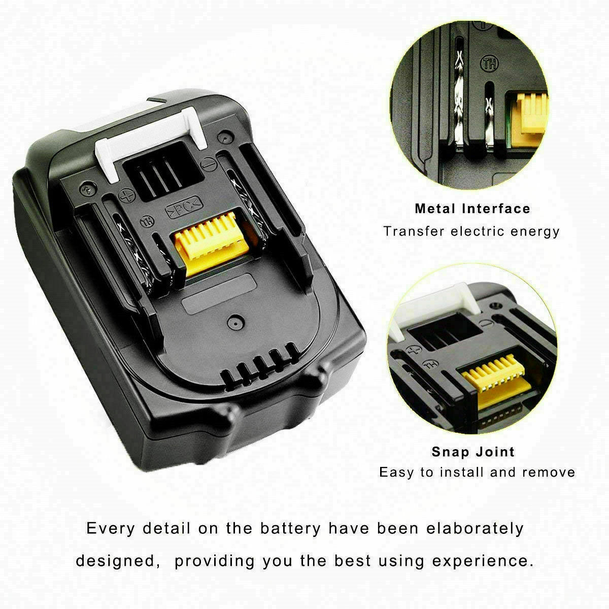 6/8/9/12Ah For Makita 18V LXT Lithium-Ion BL1830 BL1850 BL1860 Tool Battery LED