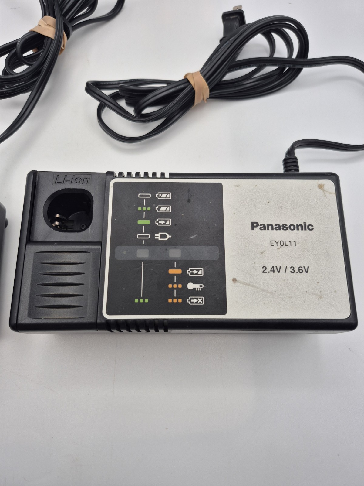 Lot of 2 Panasonic EY0L11 2.4 V/ 3.6 V Ni-MH and Li-Ion Battery Charger Untested