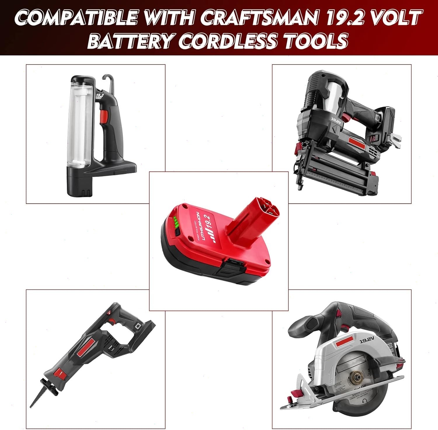 Pack For CRAFTSMAN 19.2 VOLT C3 LITHIUM DIEHARD BATTERY / CHARGER 315.PP2011