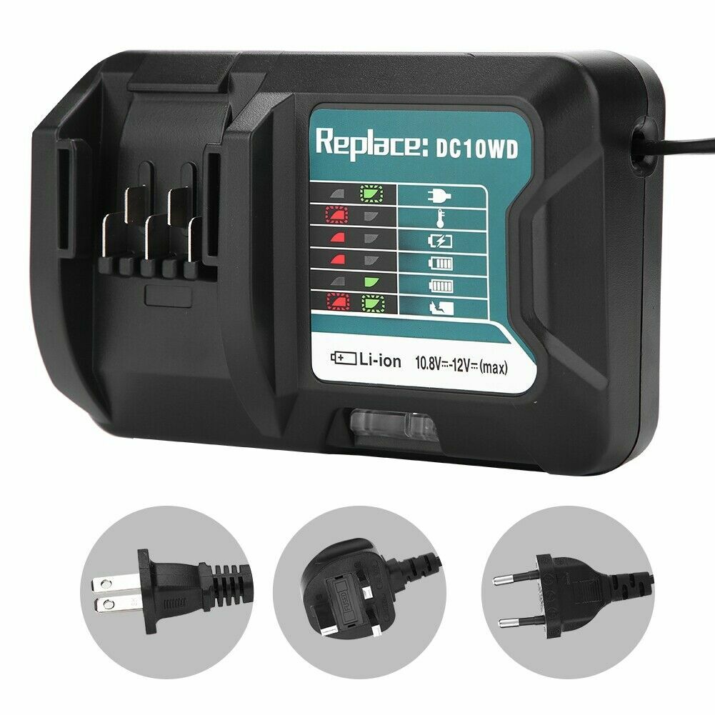 For Makita BL1021B BL1016 DC10WD DC10WC 10.8V 12V Battery Charger