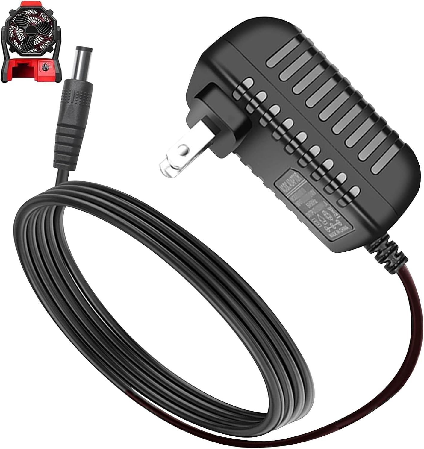 Power Adapter for Milwaukee M18 Fan 18V 6.5 ft Cord Replacement