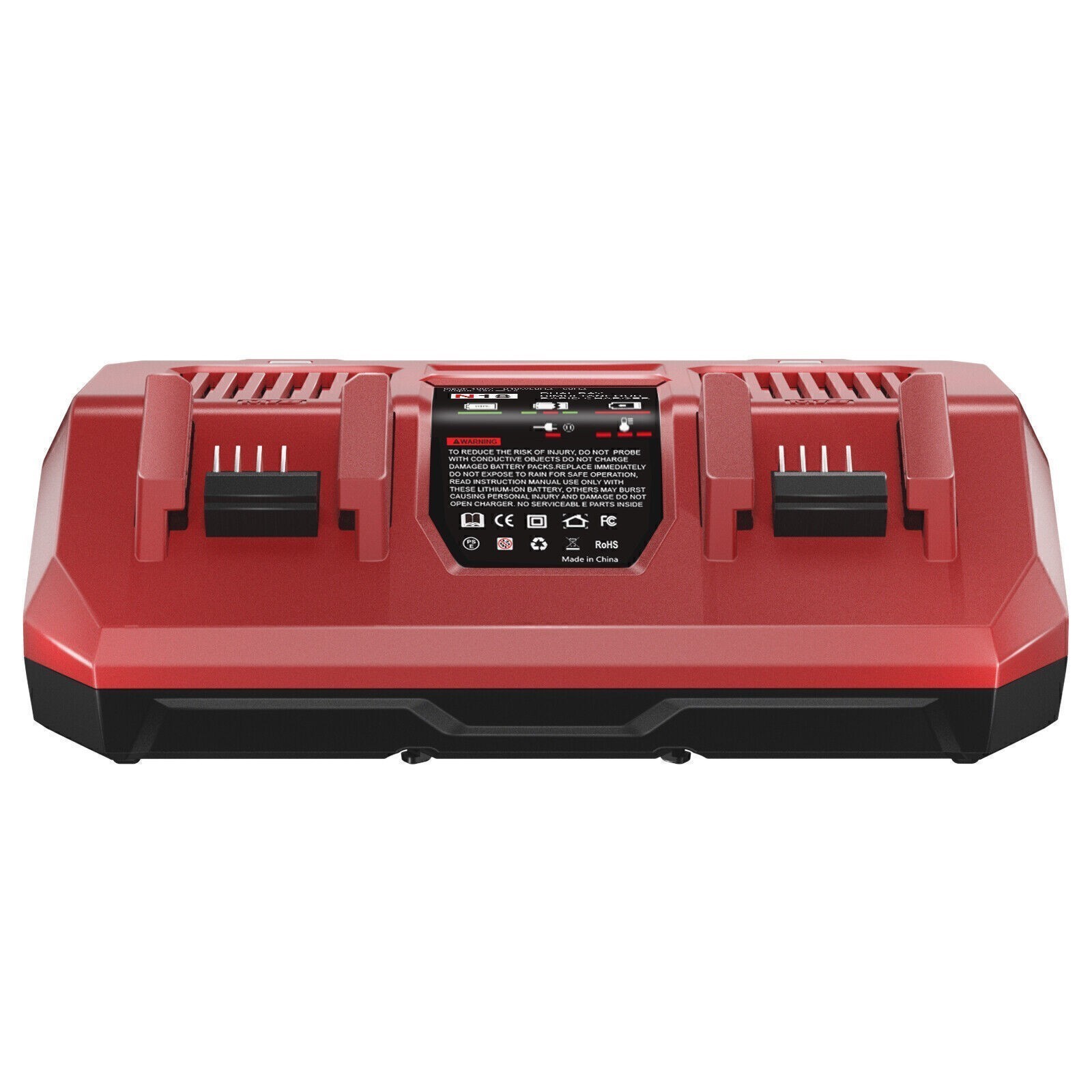 Dual Charger For Milwaukee 18V Dual Bay Simultaneous Rapid Charger 48-11-1850
