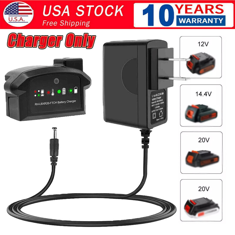 20V Lithium Ion LCS1620 Charger For Black and Decker Battery LBX20 LBXR20 LB20