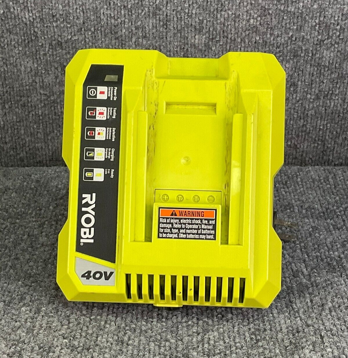 Ryobi OP401 40V Li-Ion Battery Charger Compact Heavy Duty Used