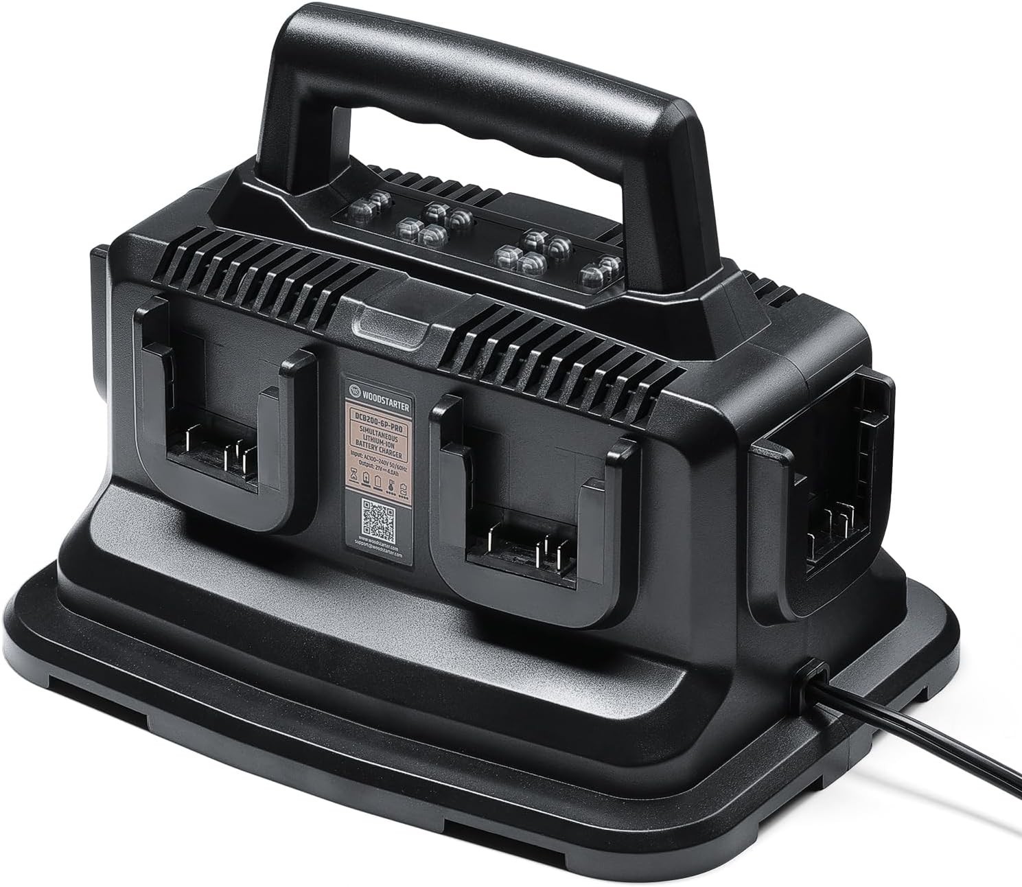 WOODSTARTER 6-Port Rapid Battery Charger Station