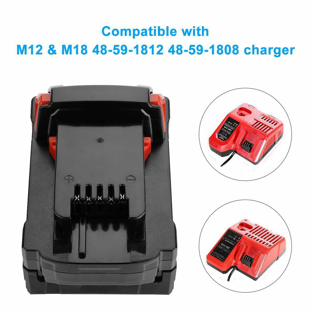 3.0AH Battery Fit For-Milwaukee M18 18V Lithium-ion Extended Capacity 48-11-1860