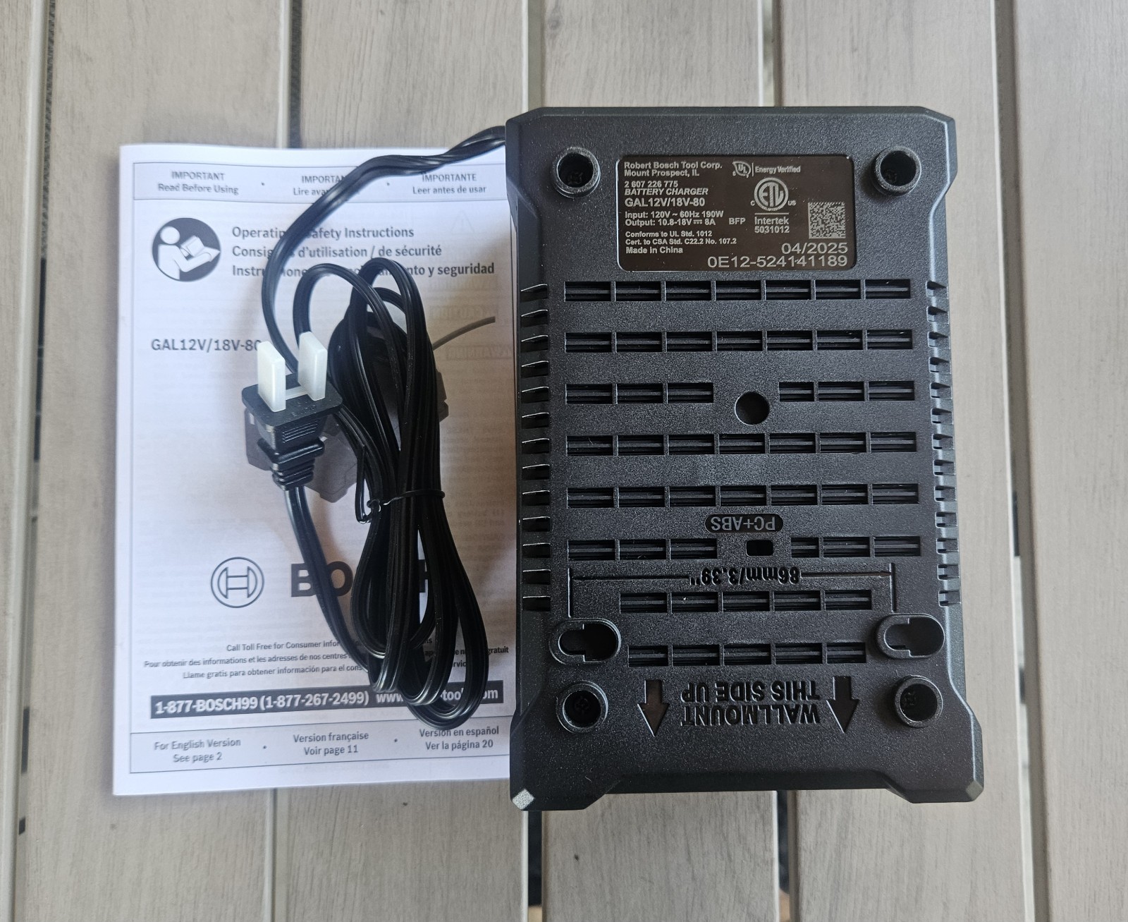 Bosch GAL12V/18V-80 Professional Multi-Voltage Fast Battery Charger (No Box)