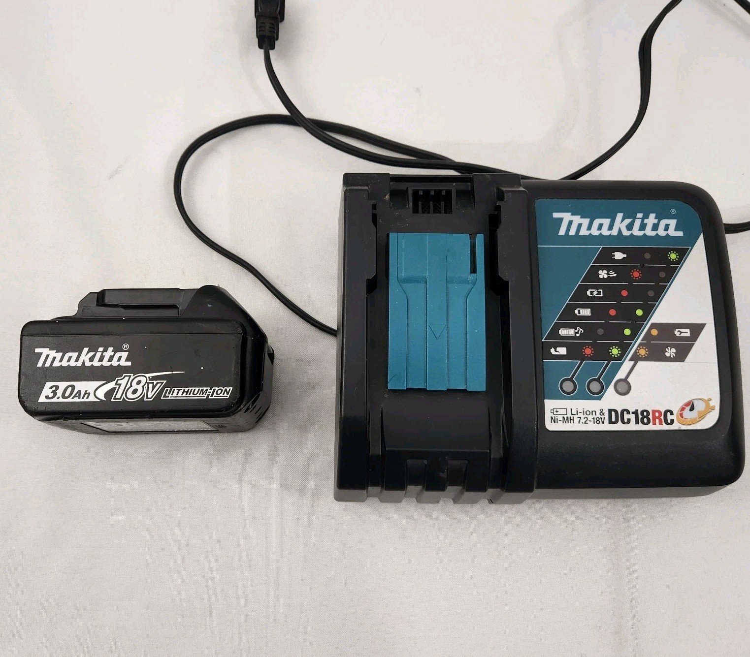 Makita 3.0 Ah Battery And Charger 18v BL1830 & DC18RC Power Tools Lithium-Ion
