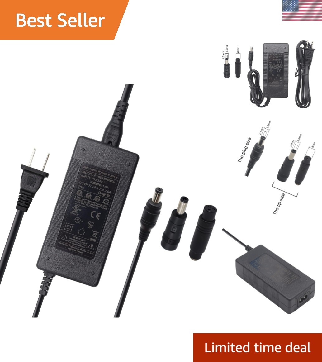 Efficient 29.4V 2A Charger for Li-ion Batteries with Multiple Output Tips