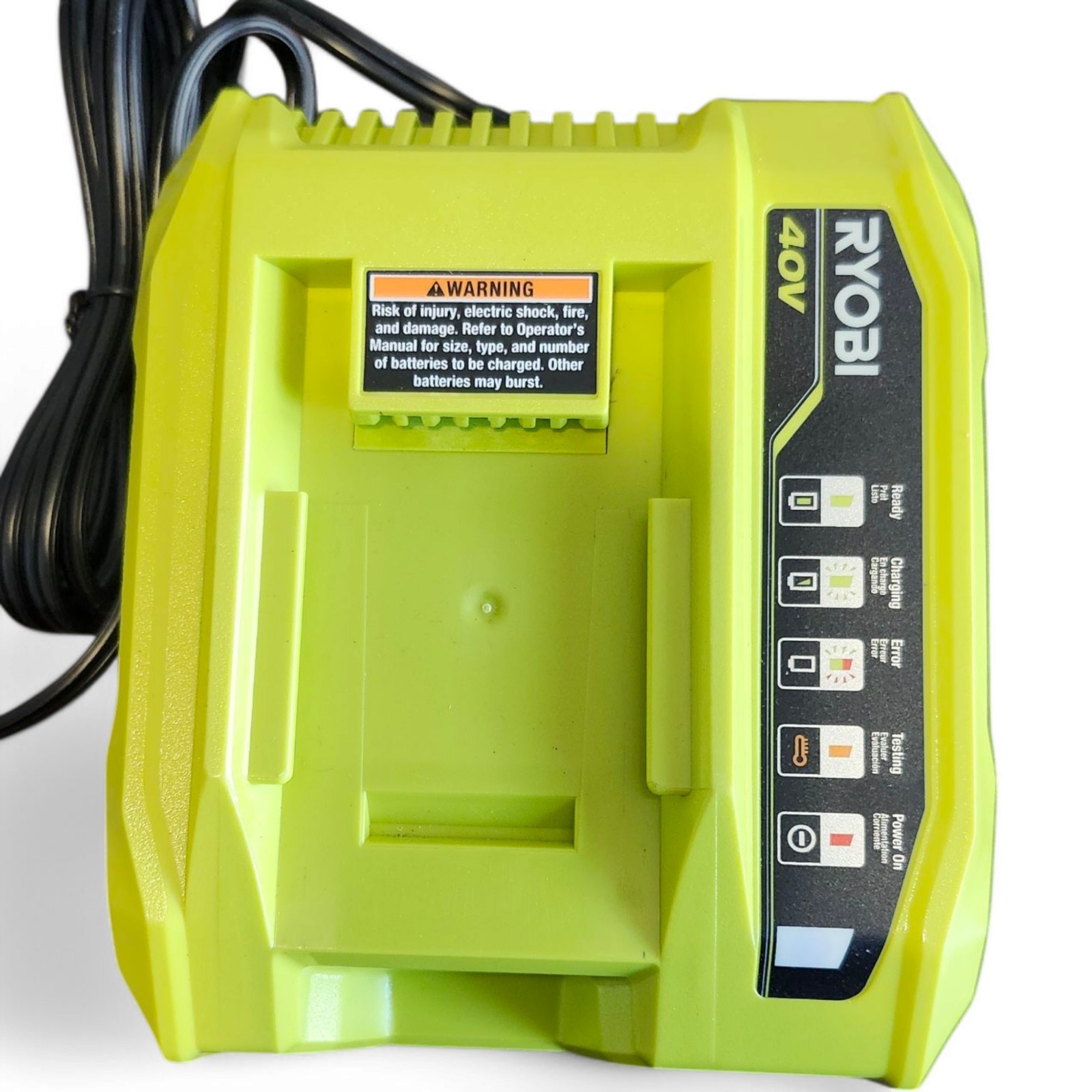 Ryobi OP406VNM 40V Lithium-Ion Battery Rapid Charger, New O.B