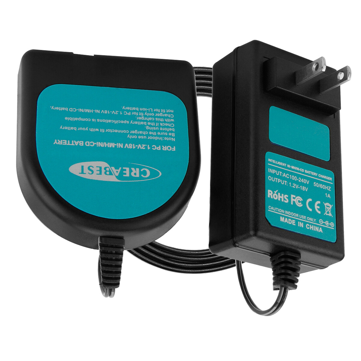 For Porter Cable PC18B PCXMVC PCC489N PCMV 1.2V-18V Ni-MH/Ni-CD Battery Charger