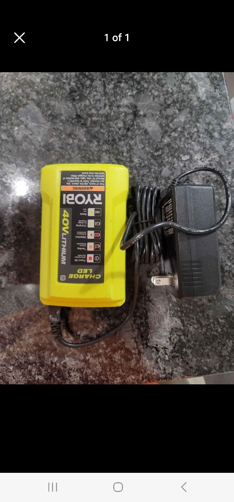 Ryobi OP404VNM 40V Lithium Ion Battery Charger