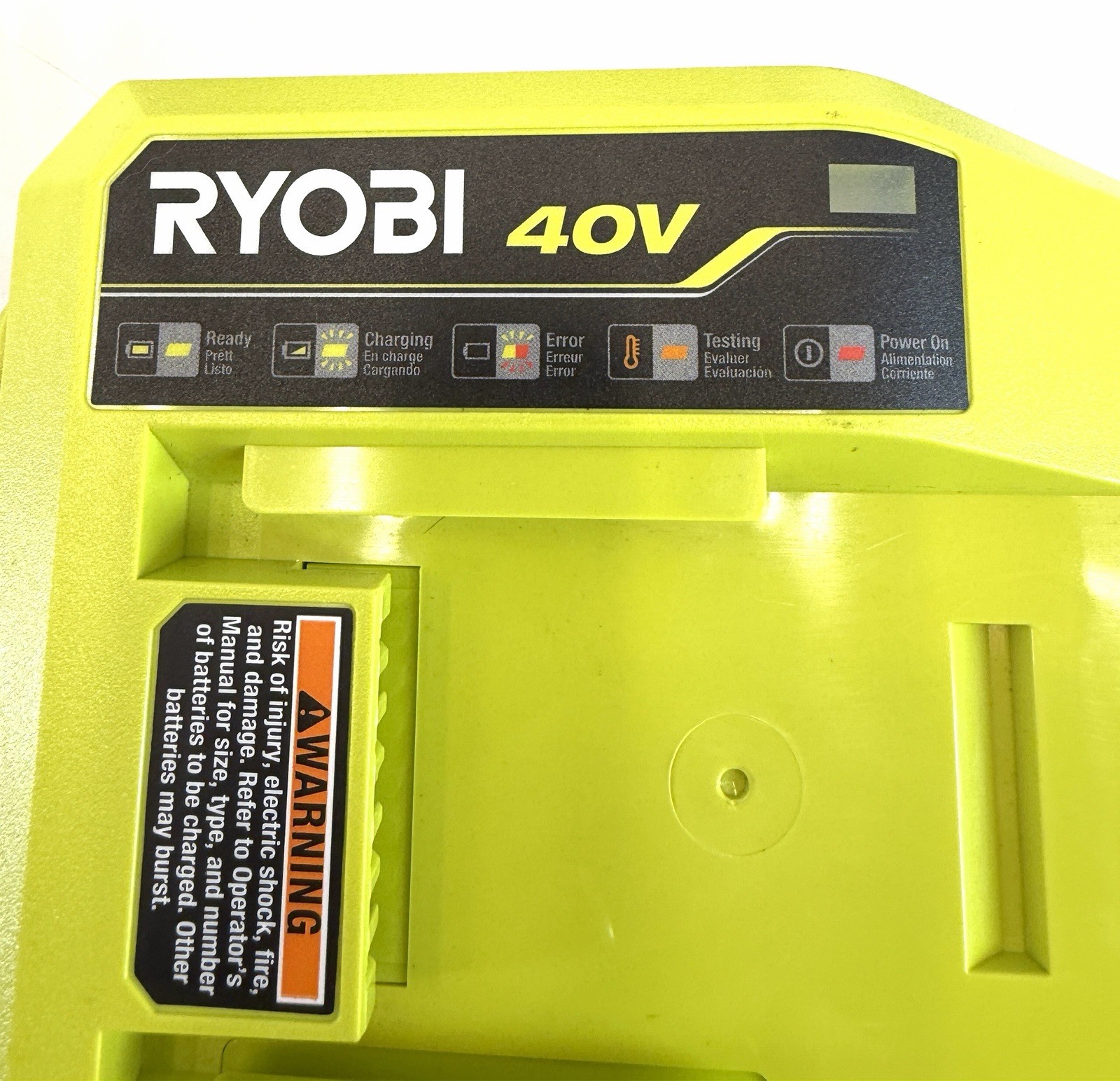 Ryobi 40V Lithium Ion Fast Battery Charger Genuine OEM Model OP408VNM