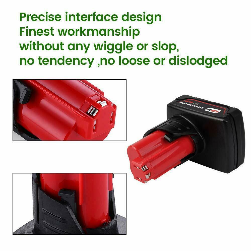 Replace 5.0Ah For Milwaukee 48-11-2401 M12 12V Lithium-Ion Battery (48-11-2411)