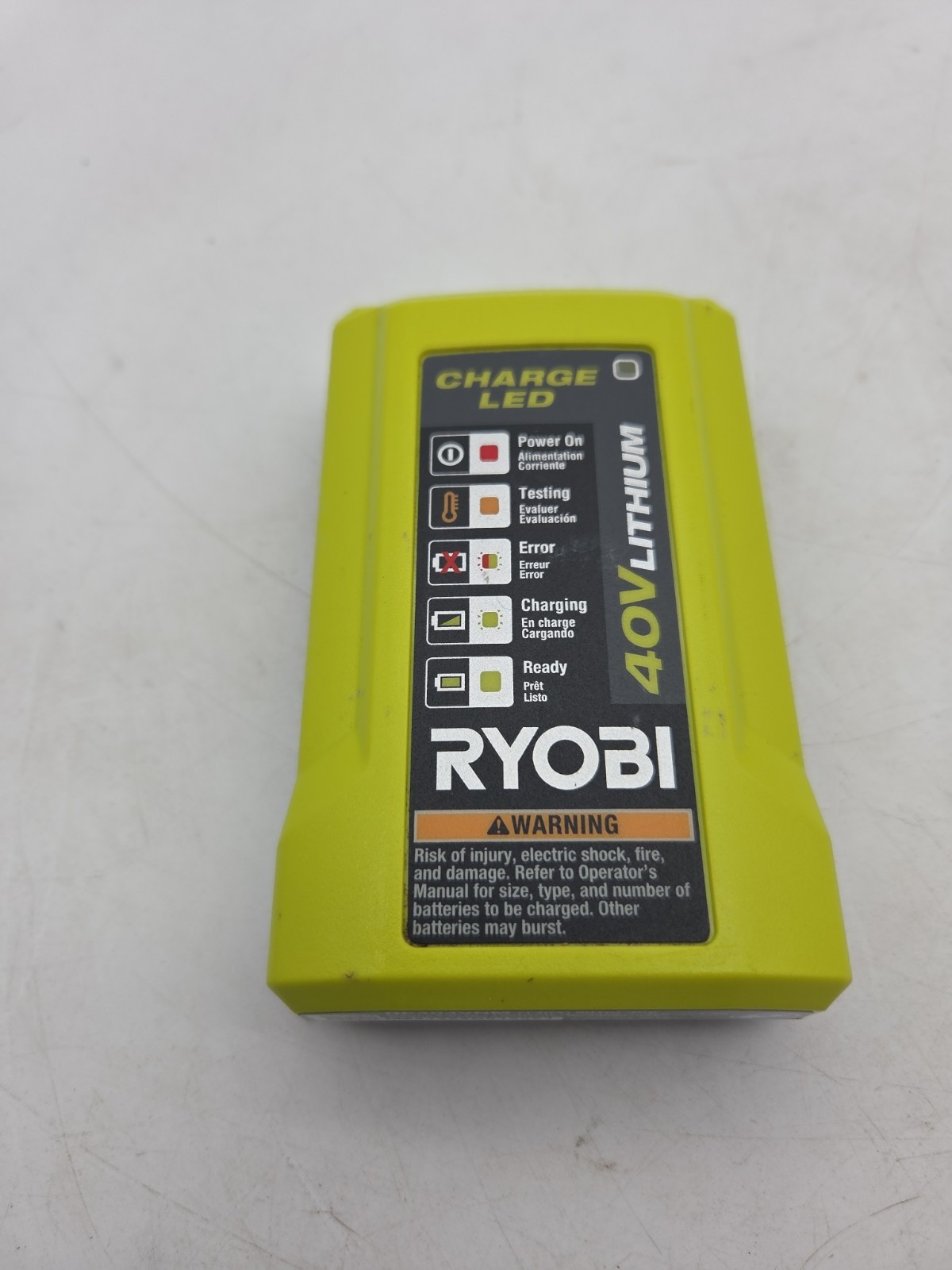RYOBI OP404VNM 40V 40 Volt Lithium Ion Compact SLIM Battery Charger No Cord