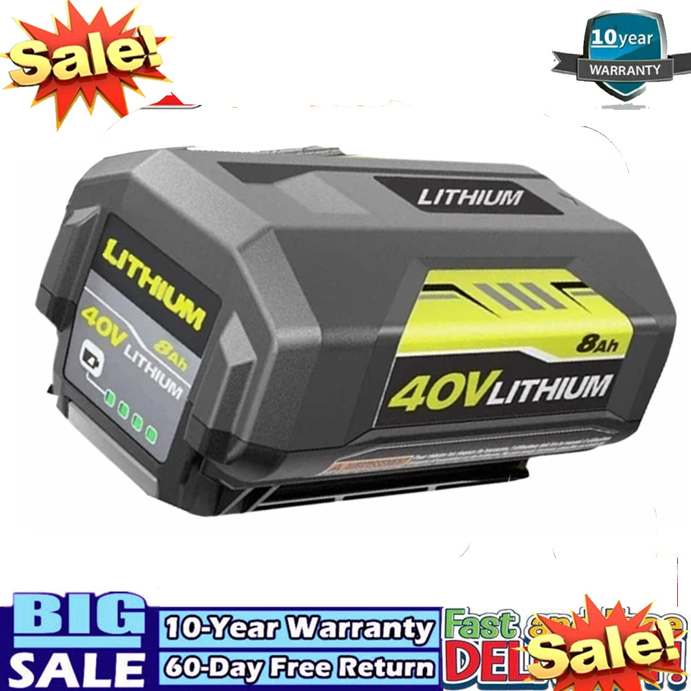 40V Battery For Ryobi 40V 8.0Ah Lithium OP4060 OP4030 OP4050 OP40602 OP40261