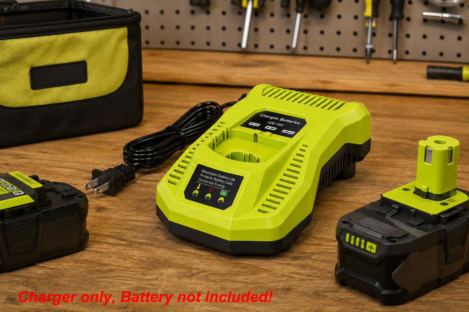 18V Battery Charger for Ryobi ONE+ 18V Cordless Tool Battery Replacement P117