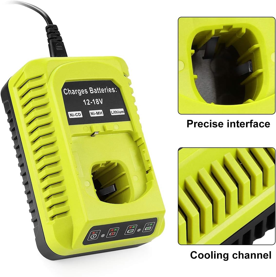 P117 Fast Charger For RYOBI For One+ Plus 18V High Capacity Lithium Battery P108