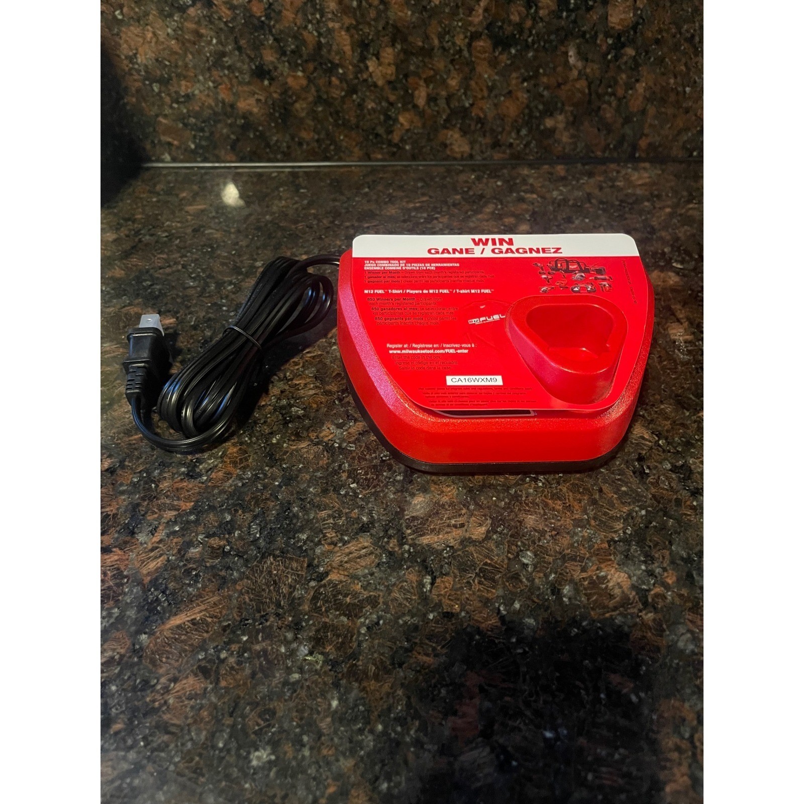 Milwaukee M12 Lithium-Ion Battery Charger 48-59-2401 Red Power Tool Accessory
