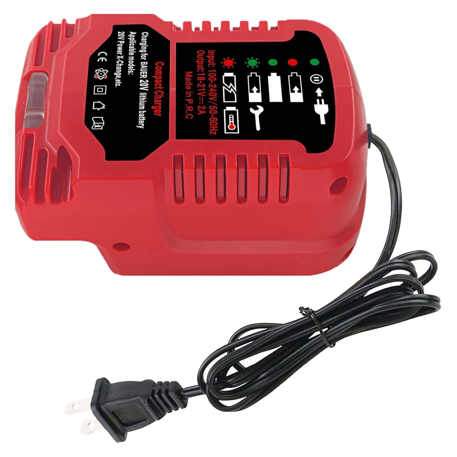 Bauer 20V Hypermax Battery Charger with LED Light Indicator – 2A Output