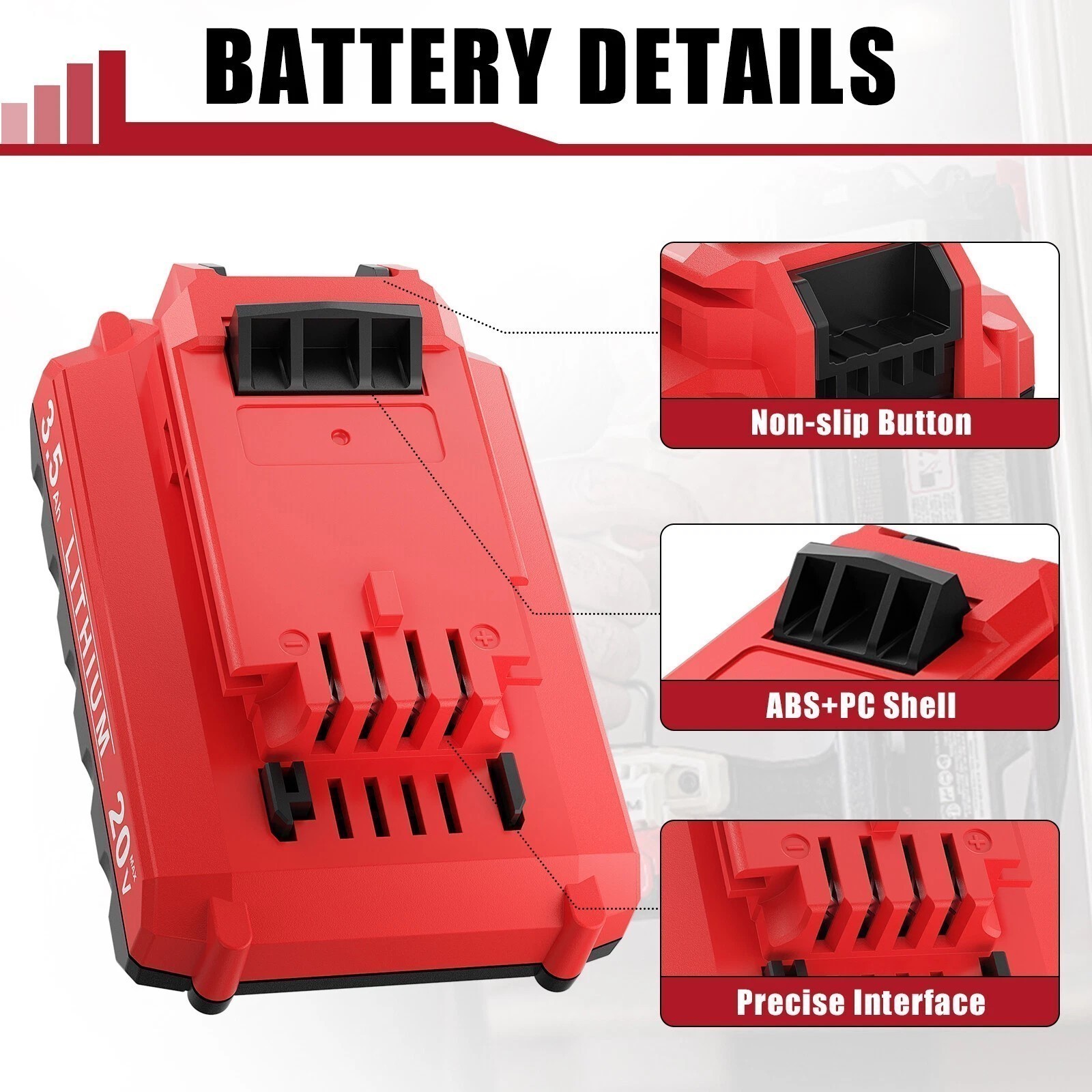 20V for Porter Cable 8.0Ah Lithium-ion Battery MAX PCC685L PCC680L NEW