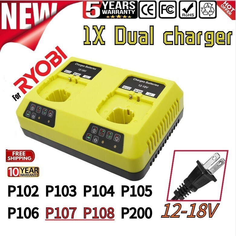 New Pack For RYOBI P108 18V ONE PLUS RB18L26 8.0AH Lithium Battery &Charger P117