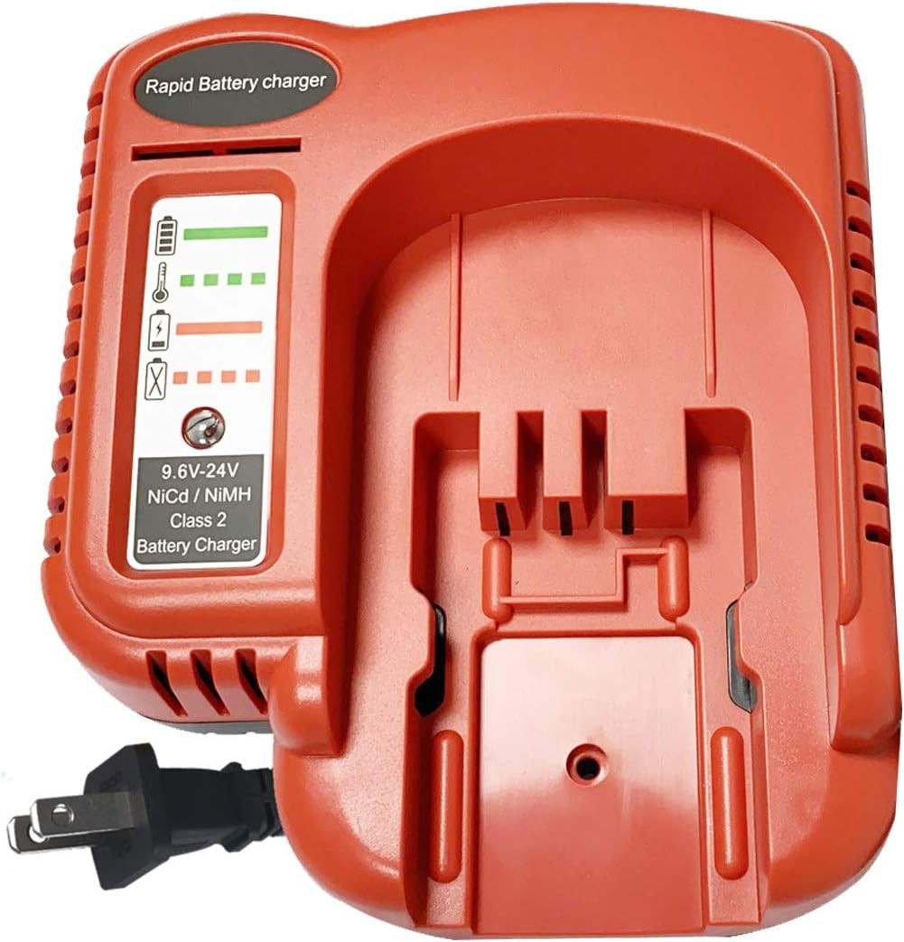 BDFC240 9.6V-24V Battery Charger Compatible W/ Black & Decker 24V 18V 14.4V 12V