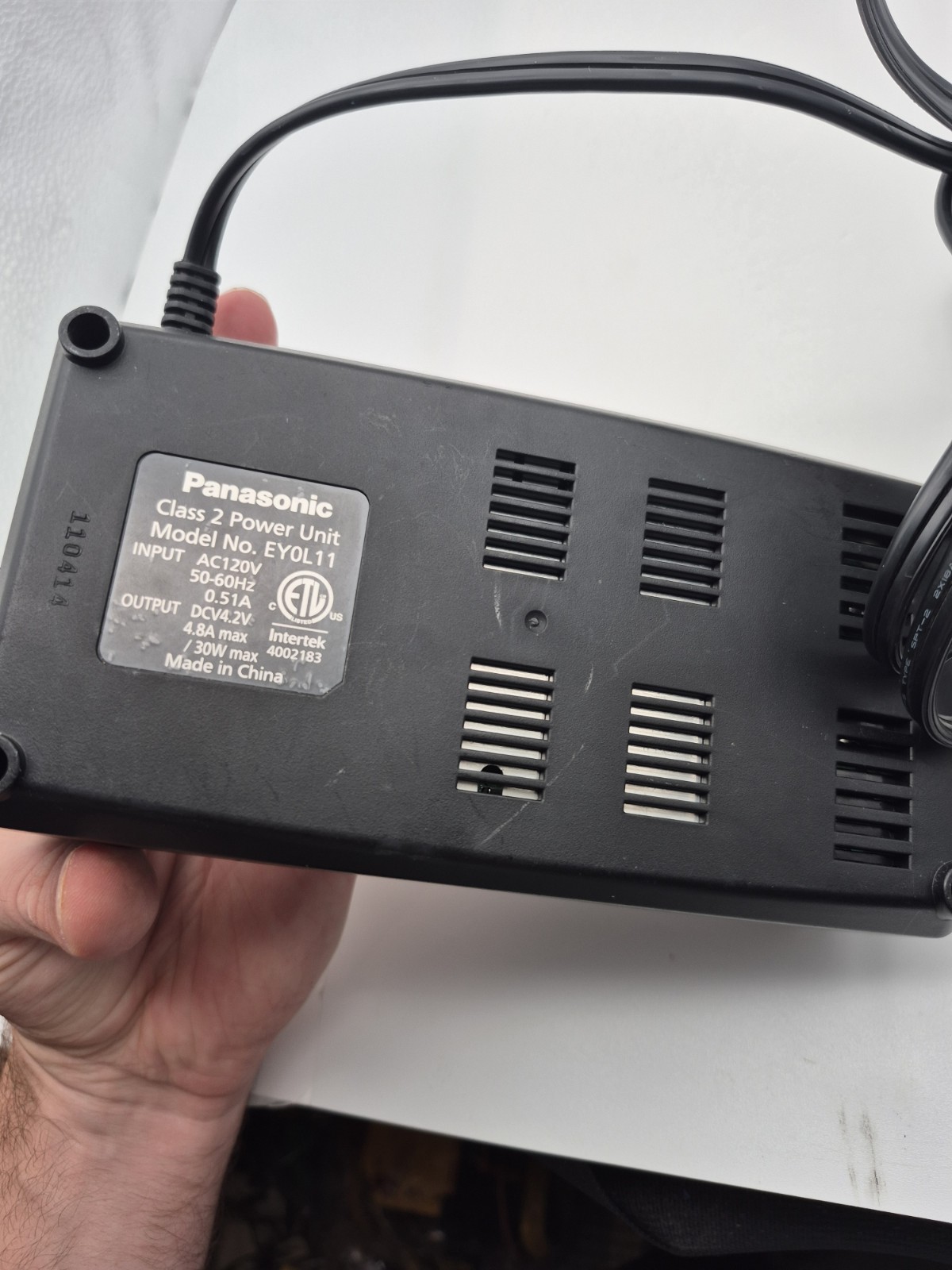 Lot of 2 Panasonic EY0L11 2.4 V/ 3.6 V Ni-MH and Li-Ion Battery Charger Untested