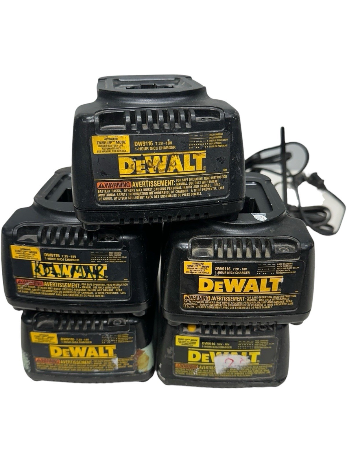 DeWalt DW9116 1 Hour NiCd Battery Charger 7.2V-18V (LOT OF 5)🔥Fast Shipping🔥
