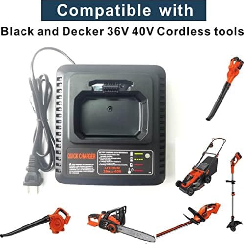Anoitd 40V Max Battery Charger Lcs40 Compatible Black Decker 36V 40V Max