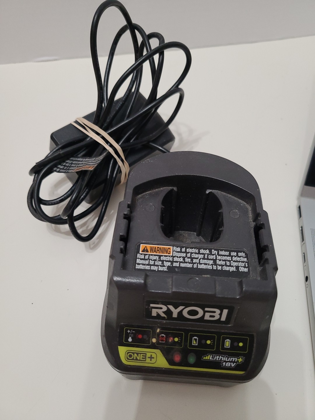Ryobi ONE+ Lithium+ 18V Battery Charger P118B Single-Battery Wall Mount 120V