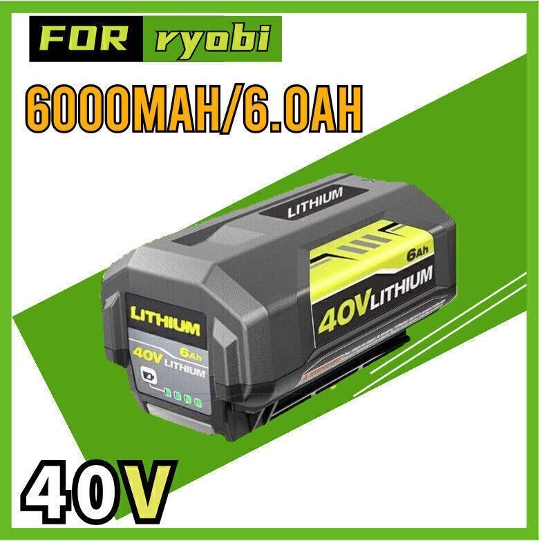 For RYOBI 40V Lithium-Ion 6Ah High Capacity Battery OP40404VNM OP4050 Battery