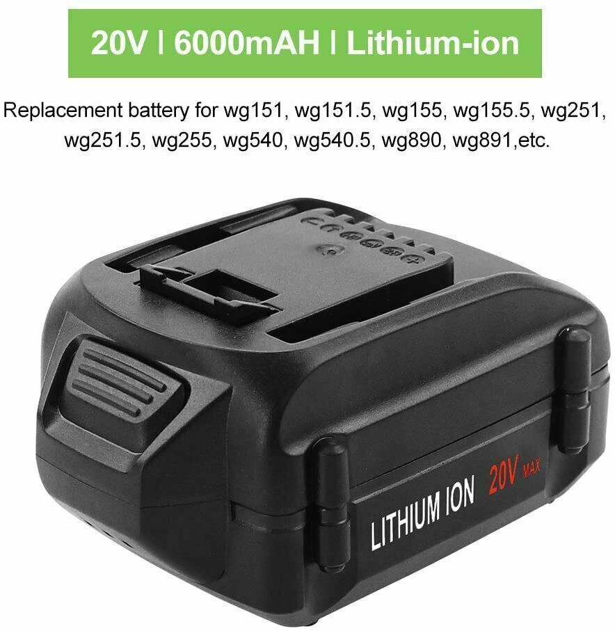 For WORX 20V MAX Extend Lithium 5.0Ah/7.0Ah Battery WA3520 WA3525 WA3575 WG155